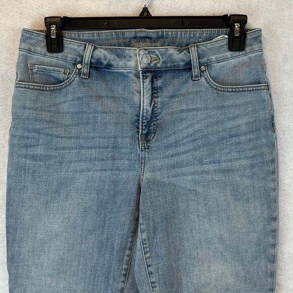 CHICO’S Jeans Size 1.5 (10) So Slimming Blue Light Wash Girlfriend Crop Medium - Picture 3 of 13